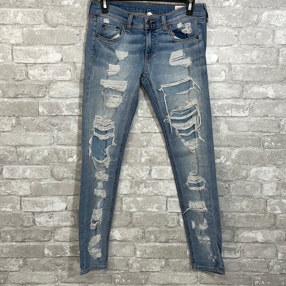 Rag & Bone The Dre Distressed & Patched Jean In B… - image 1